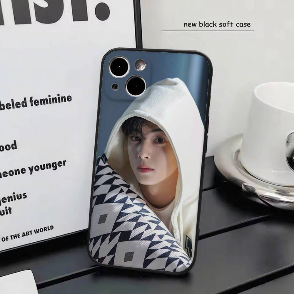 Korean Actor Cha E-Eun Woo Phone Case Silicone Soft For IPhone 17 Air 16 15 14 13 12 11 Plus Pro Max Plus