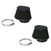 Universeller Schwarzer 2 Zoll 51mm Runder Konischer Auto Motorrad Luftfilter - Ansaugfilter(2 Stücke)