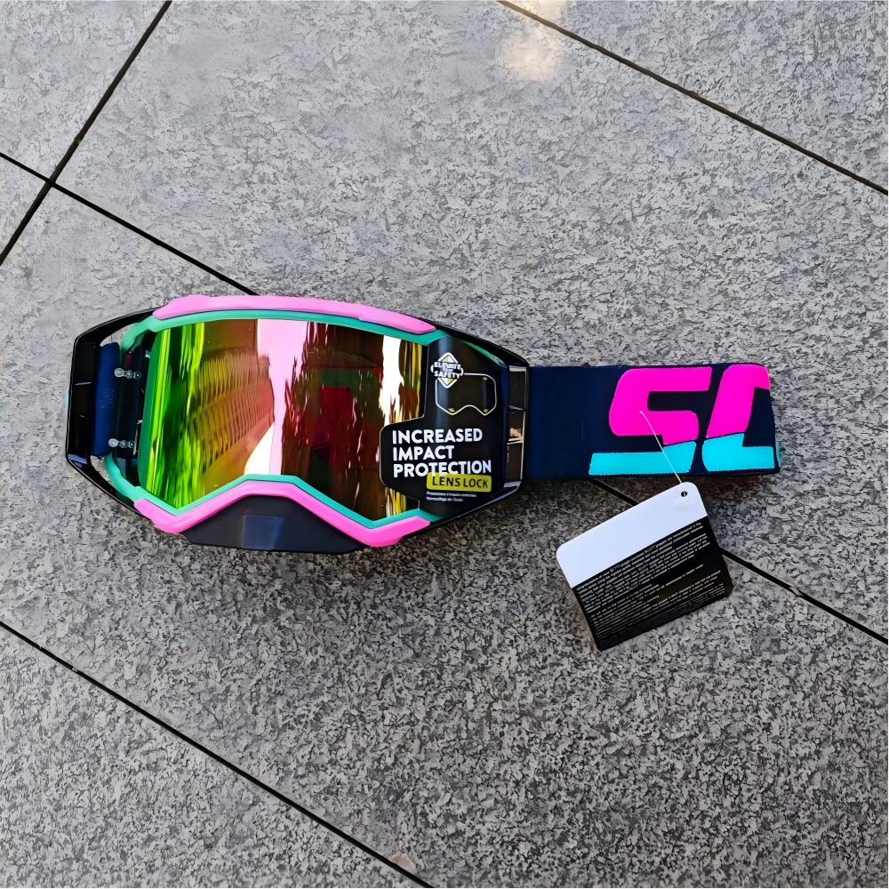 High-grade Banded Motocross Motorcycle Cross Goggles Windproof Dustproof Visor Replaceable Lenses Helmet Eyewear Riding Glasses