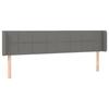 VidaXL Tête de lit avec oreilles Gris foncé 163x16x78-88 cm Tissu3118775