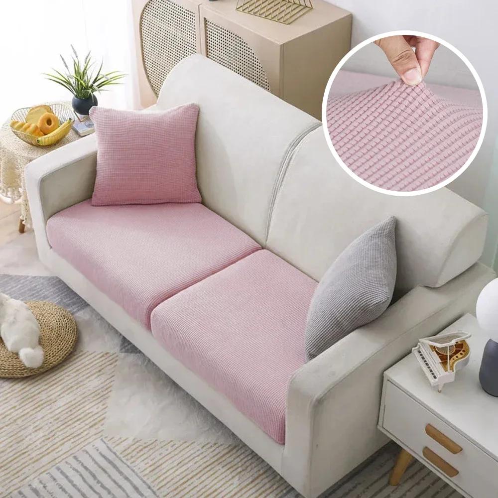 Jacquard Pure Sofa Covers Polar Fleece Stretch Sofa Seat Covers Removable Couch Case Furniture Protector Chaise Lounge Home