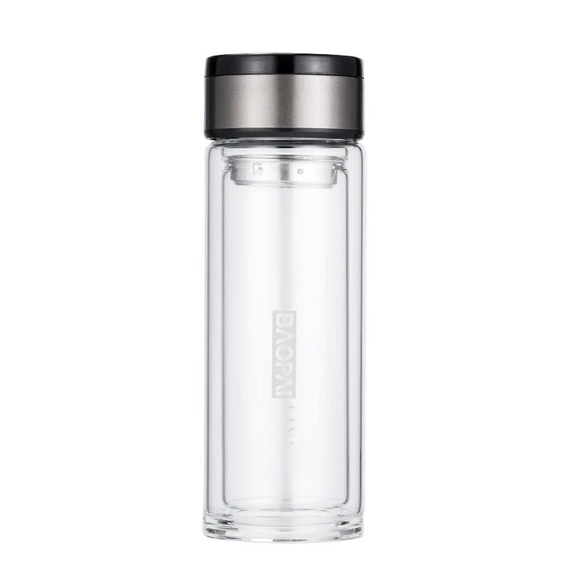 Leopard Ge Ya Double-Wall Glass Tea Infuser Bottle