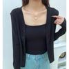 Women Casual Long Sleeve Knit Cardigan Slim Fit Lazy Style Outerwear