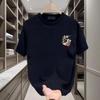 Short Sleeve T-Shirt Boys Koi Printing Heavy Guochao Chinese Style Loose Casual Crew Neck Bottom Shirt