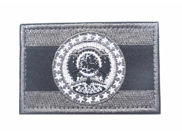 US State Flags Embroidered Patches: Michigan, Missouri, Nevada, Massachusetts with Velcro