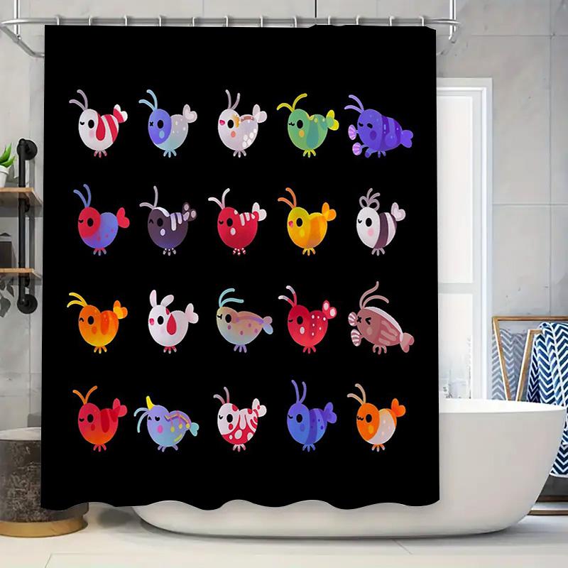 

Cute Animal Shower Curtain Forest Fox Bear Deer Cartoon Bathroom Decor Waterproof Fabric Washable Home Textile Hippie Style W60H190(CM)-1 Pcs