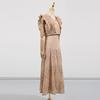 Holiday Style Beach Dress Suit Collar Sleeveless Fungus Rimmed Top + High-waist Skirt