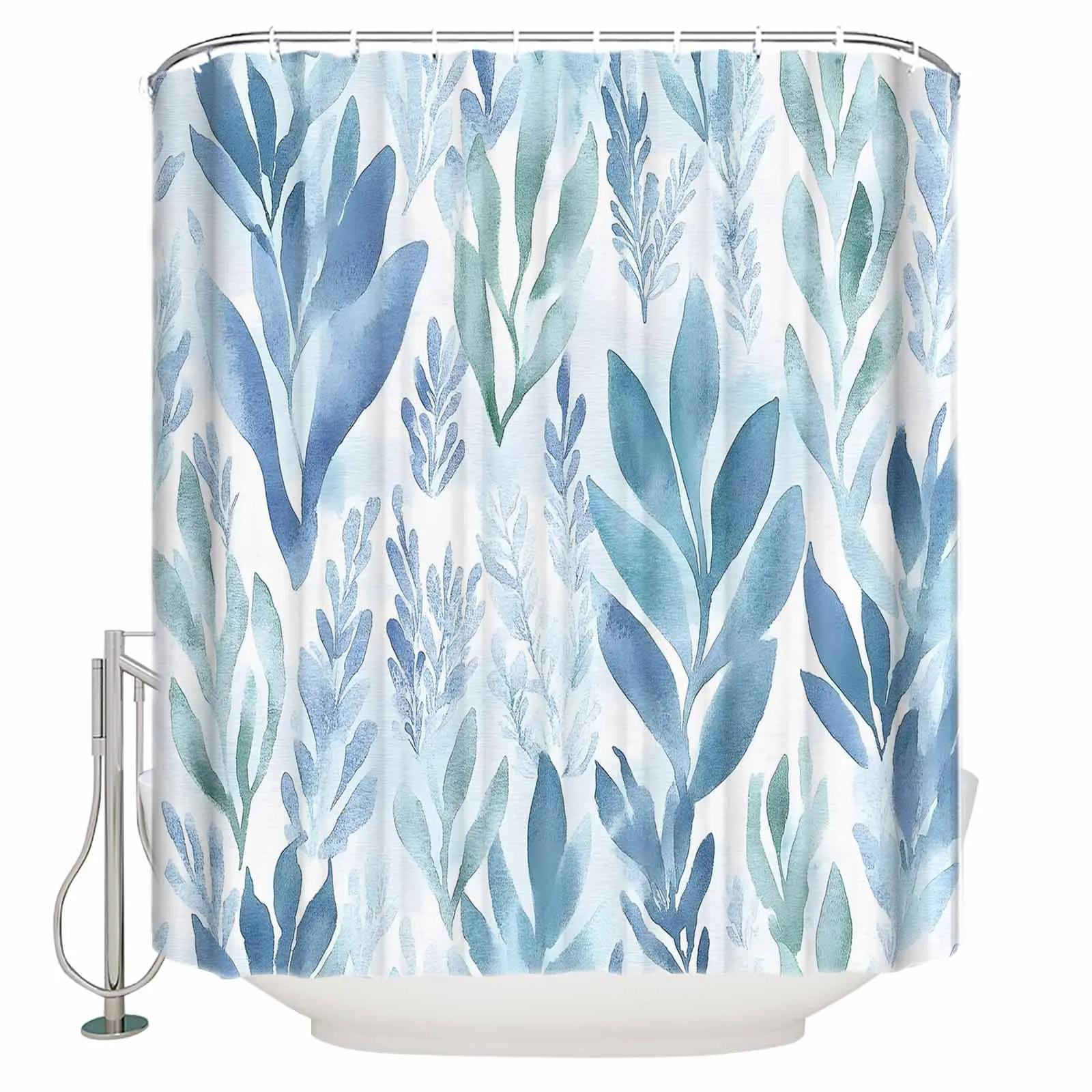 

Vintage Coral Plant Shower Curtains Waterproof Bath Curtains Home Decor Modern Luxury Bathroom Curtain W60H190(CM)-1 Pcs