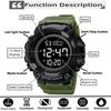 Skmei Men's Military Watches Fashion Big Dial Digital Wristwatch Luxury Outdoor Sports Dual Time Led Waterproof Alarm Clock