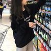 2025 Autumn Korean Loose Letter Print Women's Pullover Sweater - Long Sleeve Trendy Student Top