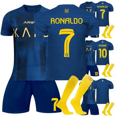 2324 Al-Nassr Auswärtsfußballtrikots Shorts Socken Set Neu Shorts Socken Erwachsenengrößen Outfits