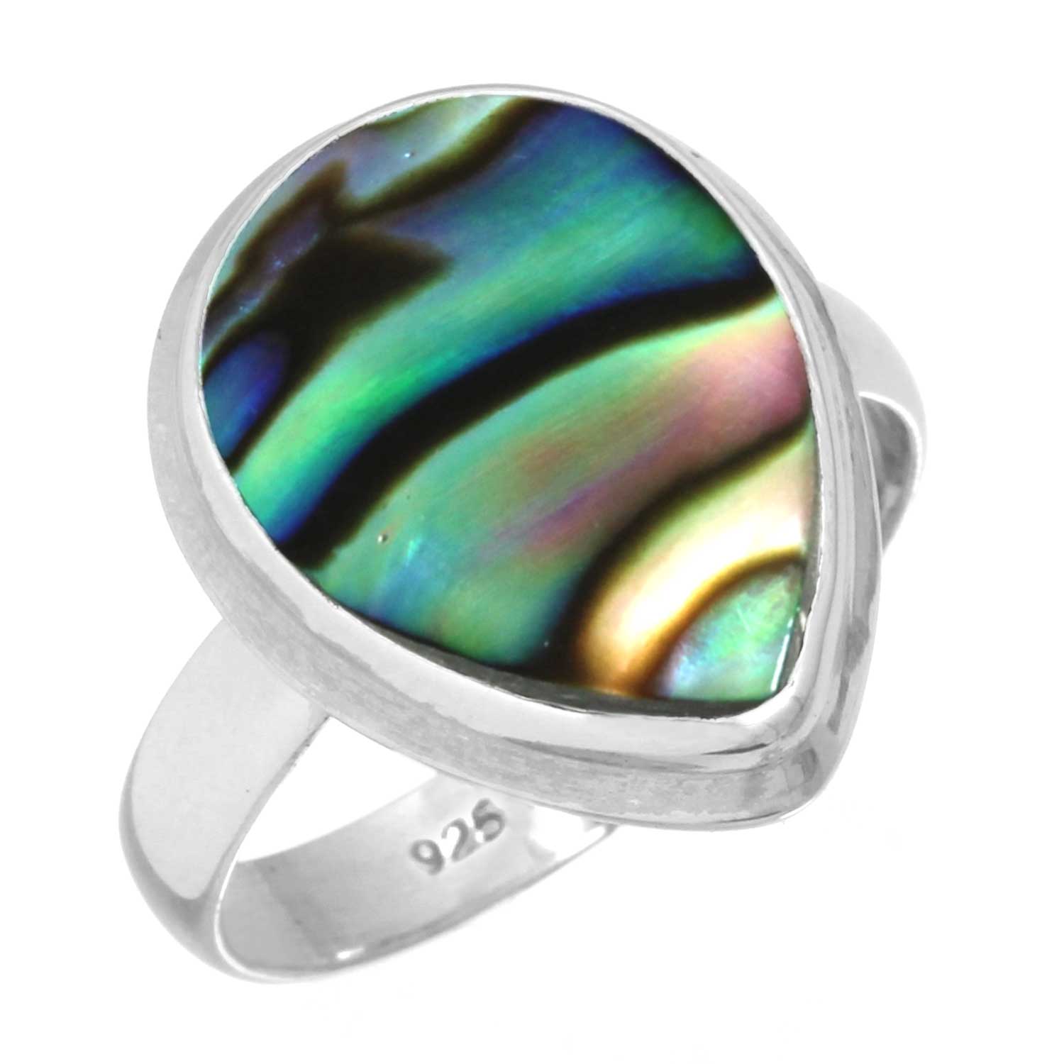 

Кольцо из стерлингового серебра 925 пробы Женское с драгоценным камнем Ручная работа Ювелирные изделия Пасхальный подарок Аквамарин Халцедон Раковина Абалон Голубой Солнечный камень Лабрадорит Пренит Мода 10