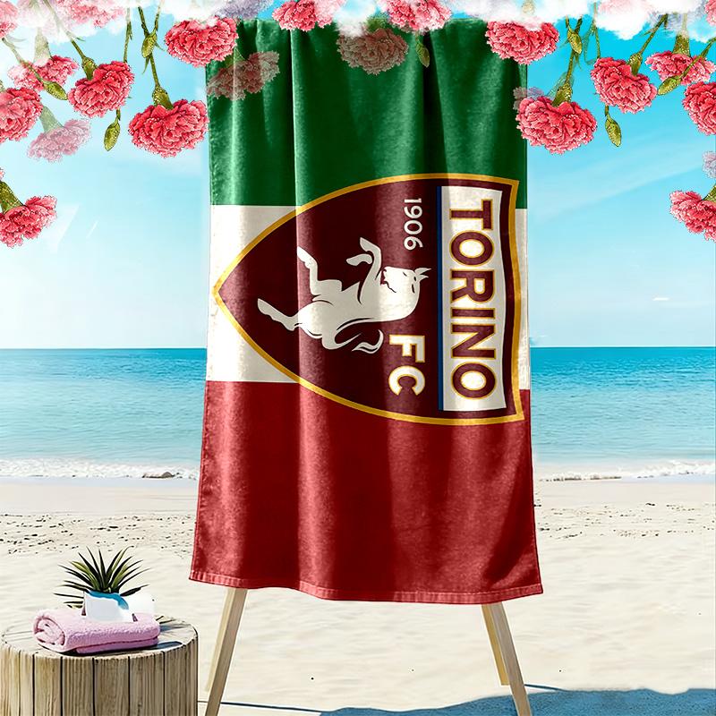 Torino Football Club2 Print Beach Towel, Large Soft Quick Dry Towel for Beach Camping Swimming