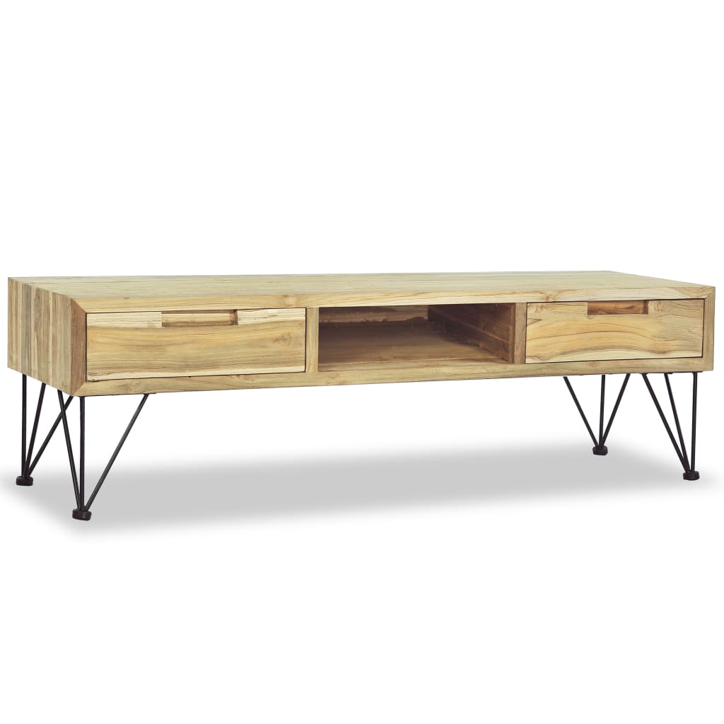 Vidaxl Szafka Pod Telewizor, 120 X 35 X 35 Cm, Lite Drewno Tekowe