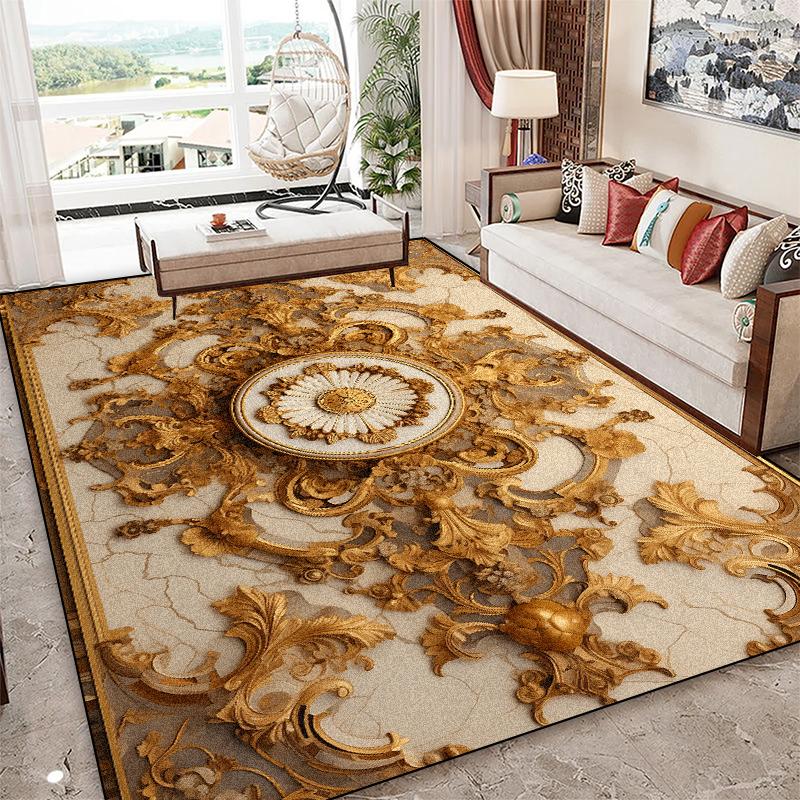 Europen 3D Flower Luxury Carpets for Living Room Sofa Large Area Rugs Comfort Non-slip Bedroom Decoration Rug Washable Table Mat