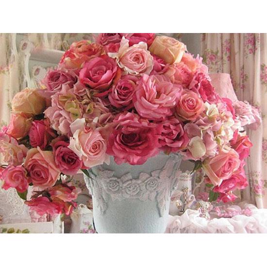 Huacan Diamond Painting Kits Flower DIY 5D Paintings Flower Picture Art Craft Home Wall Decor