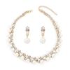 Tooxika Baroque Alloy Necklace Elegant And Stylish Versatile Bridal Dress Jewellery Set
