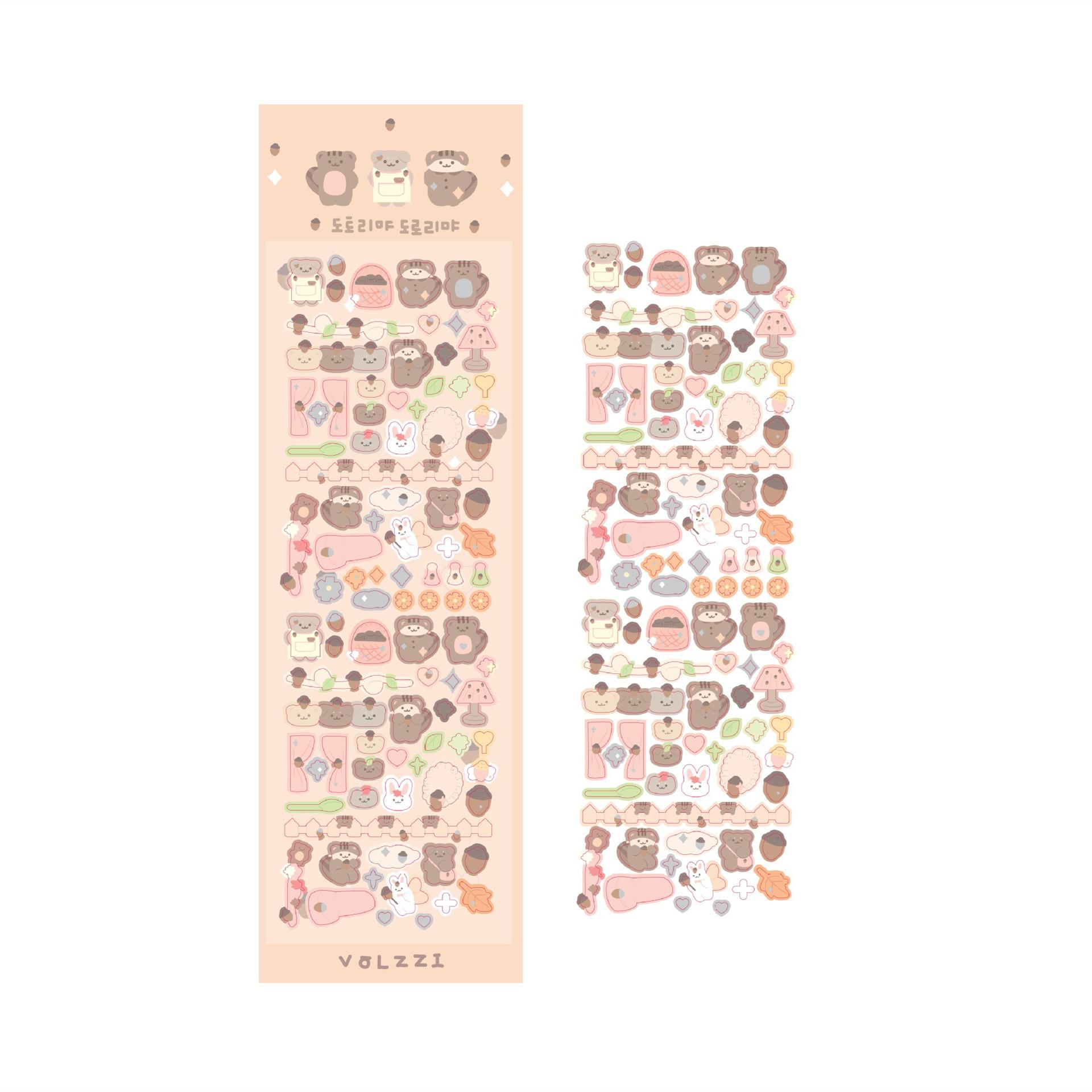 

Наклейки с животными из мультфильмов Kawaii, лазерная наклейка «Медведь, кролик», декоративная наклейка для скрапбукинга, открытка «Идол», милые декоративные наклейки, корейские канцелярские принадлежности