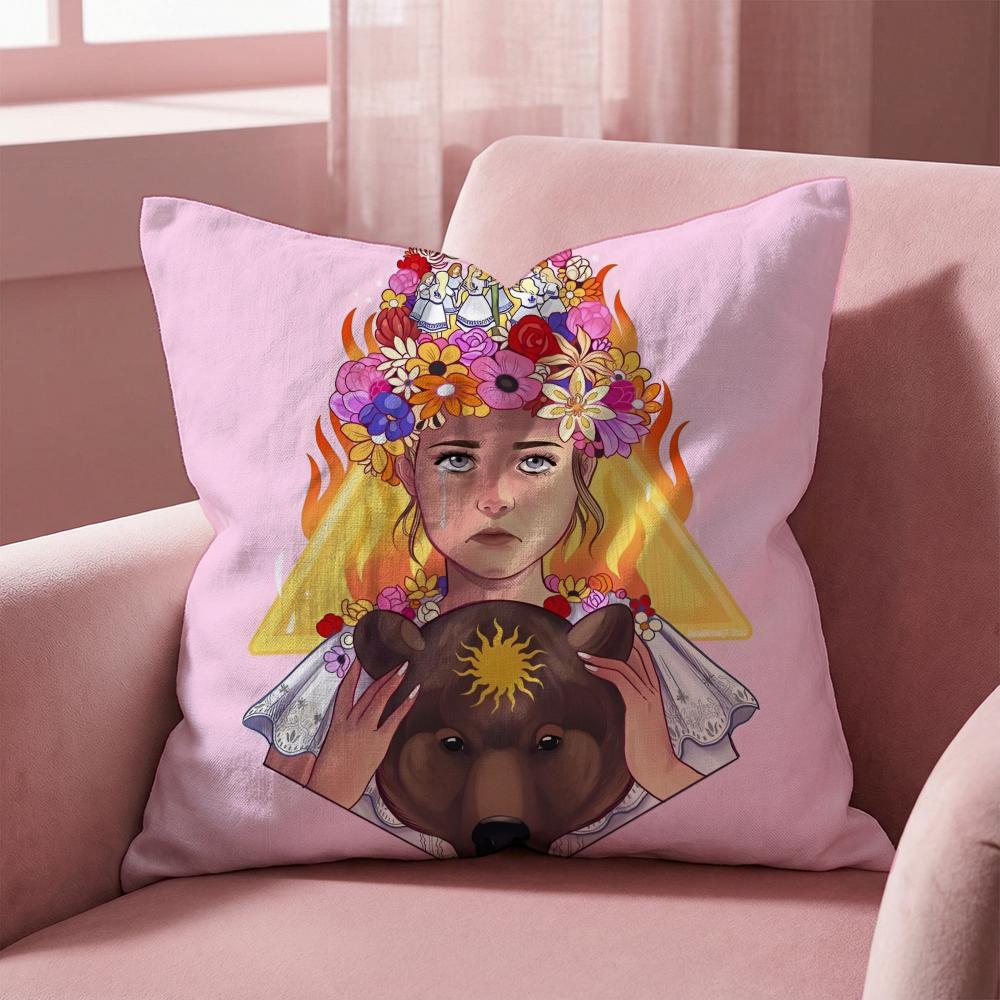Midsummer Festival Cushion Cover Multi-Scene Pillow Cover for Home & Car - Reversible, Soft & Durable for Daily Use