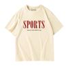Sports Short-Sleeved T-shirt for Women 2025 New Arrival Summer Loose White Shoulder plus Size Half Sleeve