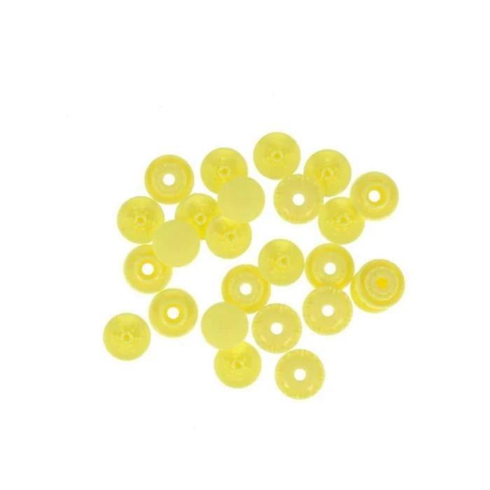 Bouton pression - BOHIN - 9mm - Couleur: Jaune - Plastique - Magique