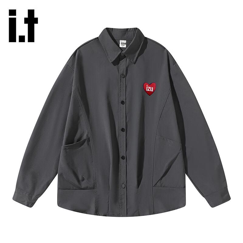 Izzue Unisex American Lapel Long Sleeve Shirt