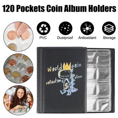 120 Taschen Münzsammler Mini-Penny-Münzen-Aufbewahrungstasche für Sammlermünzalbum-Buch Münzhalter-Alben Geldsammel-Organizer