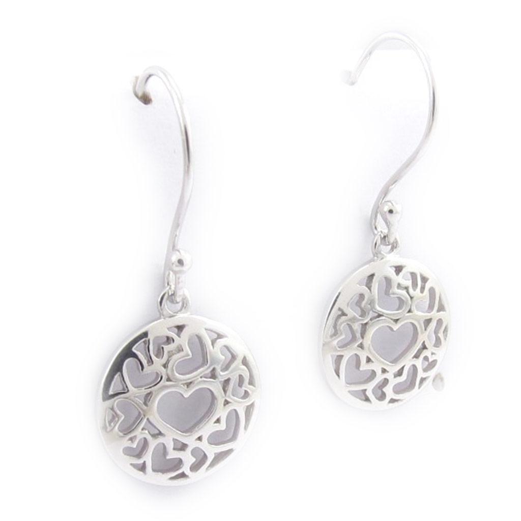 Les Trésors De Lily [J9411] - Silver 'Love' Earrings Silver (rhodium Plated) - 13 Mm