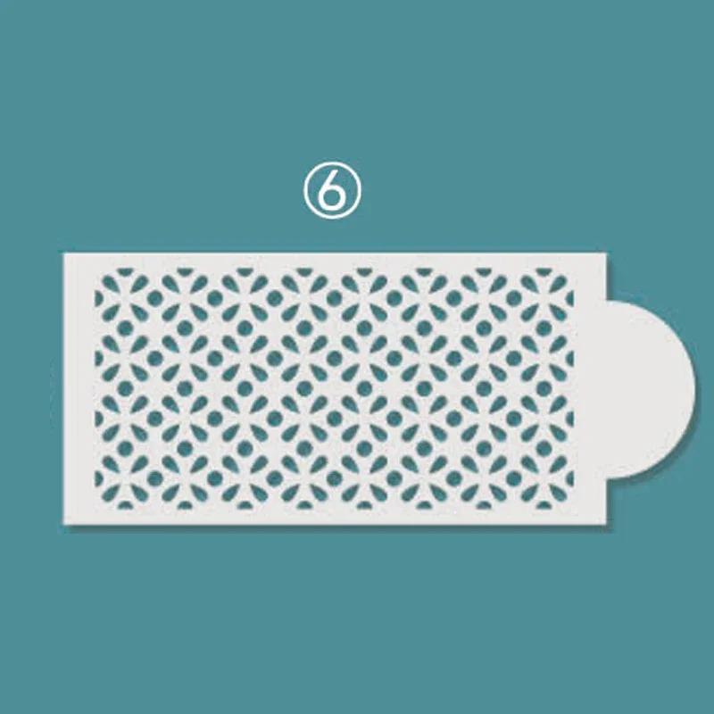 New Fondant Stencils Lace Flower Spike Pattern Style Cake Stamp Embossing Mold Wedding Cake Decoration Edge Template Baking Tool