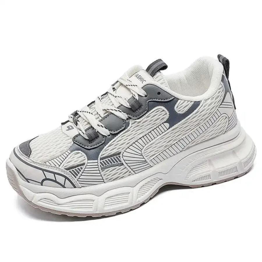 New Slip Resistant Lace-up Shose Women Casual Women's Shoes Fashion Sport Best-selling Breathable Height Increasing Massage