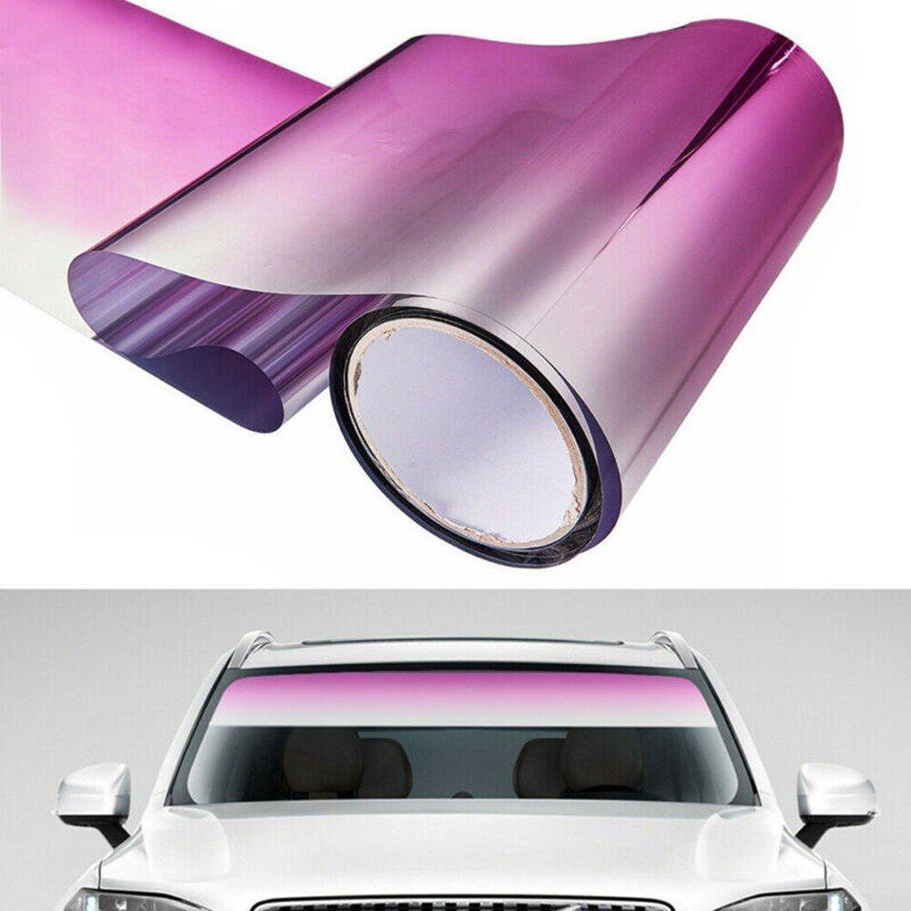 20*150cm Pink Car Front Windshield UV Protector Decals Sun Visor Strip Tint Film