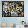 Women Of Algiers by Pablo Picasso Posters and Prints Oil Painting On Canvas Wall Art Picture for Living Room Cuadros Decoration