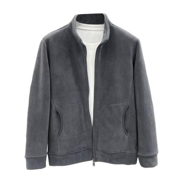 Winter Fleece Warm Coat Men's Fuzzy Sherpa Jacket Long Sleeve Full Zip Open Front Casual Outdoors Sports Daily Wear