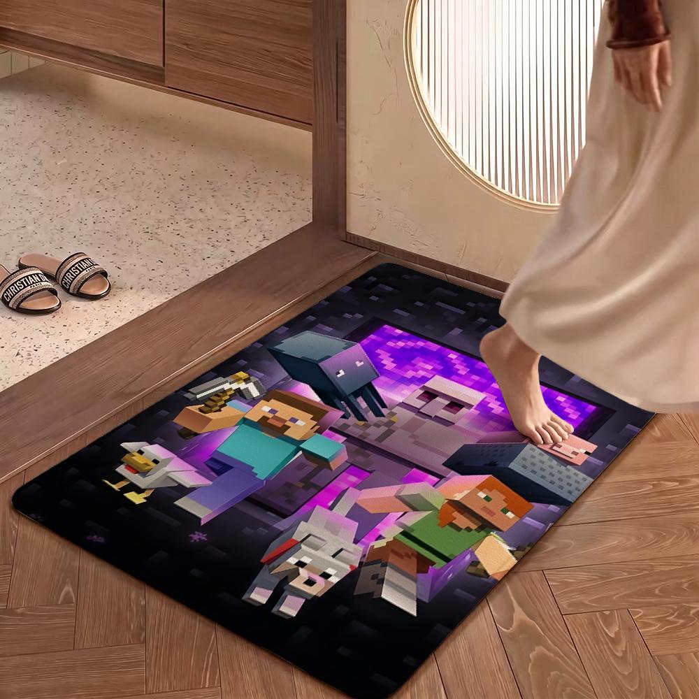 Minecraft Blood Moon Adventure Rectangular Rug Nonslip Thick Carpet For Living Room Bedroom Office Home Decor Memorial Gift