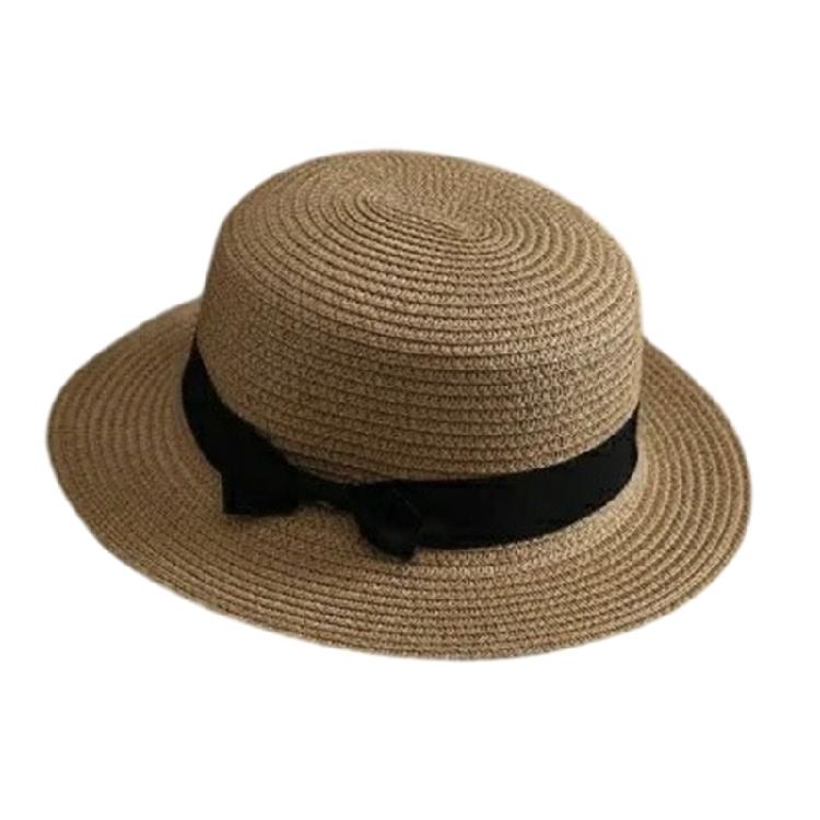 Elegant Braided Straw Hat Elegant Bows Accent ridal Accessory Breathable Lining Church Services Prom Occasion
