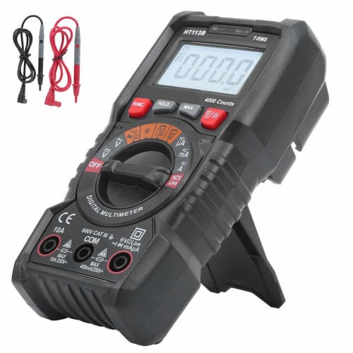 High-Precision Handheld Digital Multimeter for Voltage, Current, Resistance, and Capacitance Measurements, Built-in Test Battery, Large Display, for B