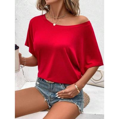 Short-sleeved Women's T-shirtV-neck Casual Summer Top Fashionable,thin and Versatile