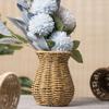 Handmade Woven Vase Imitation Rattan Flower Plant Potted Flower Basket Bouquet Holder Wedding Home Office Table Decorative