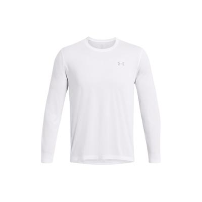 Solid Logo Crew Neck Casual Long Sleeve T-Shirt Men Tops White 1382584-100