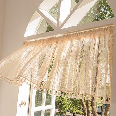 Kurzer Spitzenvorhang, europäische weiße Spitzenvorhänge, Balkon-Sichtschutzvorhang, Schlafzimmerfenster-Abdeckung, Schranktürvorhänge, Heimdekoration