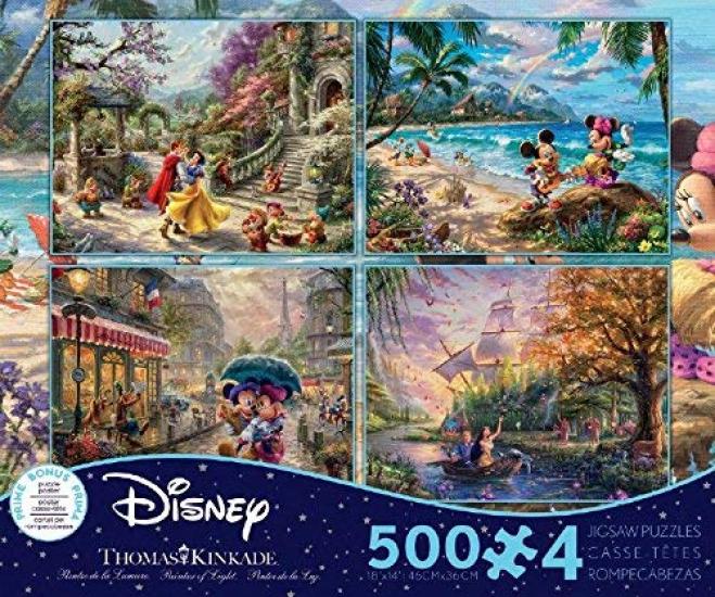 

Disney Classic Puzzle Set 500 Pieces x 4 Ceaco Disney Collection Puzzle [Used]