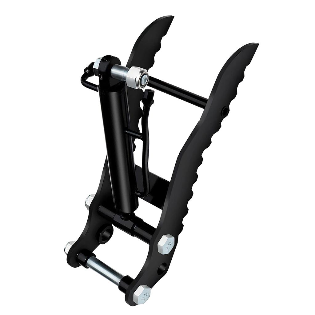 Hydraulic Thumb Clip Mn Steel Mini Excavator Single Hole Hydraulic Thumb Clip with 2pcs M14 Hose