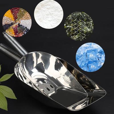 Stainless Steel Ice Scoops Kitchen Gadget Easy To Clean Bar Ice Scoop Smooth Durable Ice Shovel for Coffee Beans Scraper