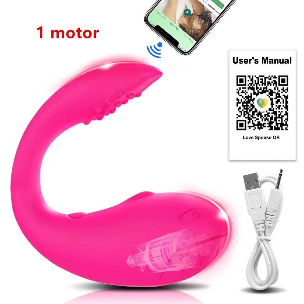 Powerful APP Bluetooth Vibrator for Women Panties with 2 Motors G Spot Dildo Massager Vibrating Love Egg Sex Toys for Adults