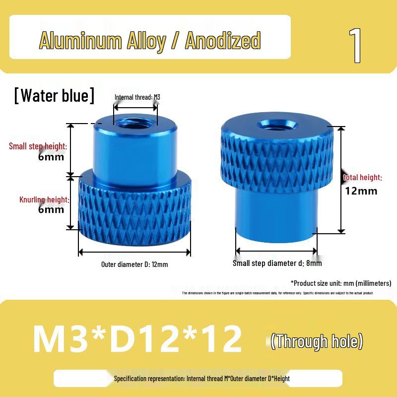 National Standard Aluminum Knurled Hand-Twist Nut M3-M10