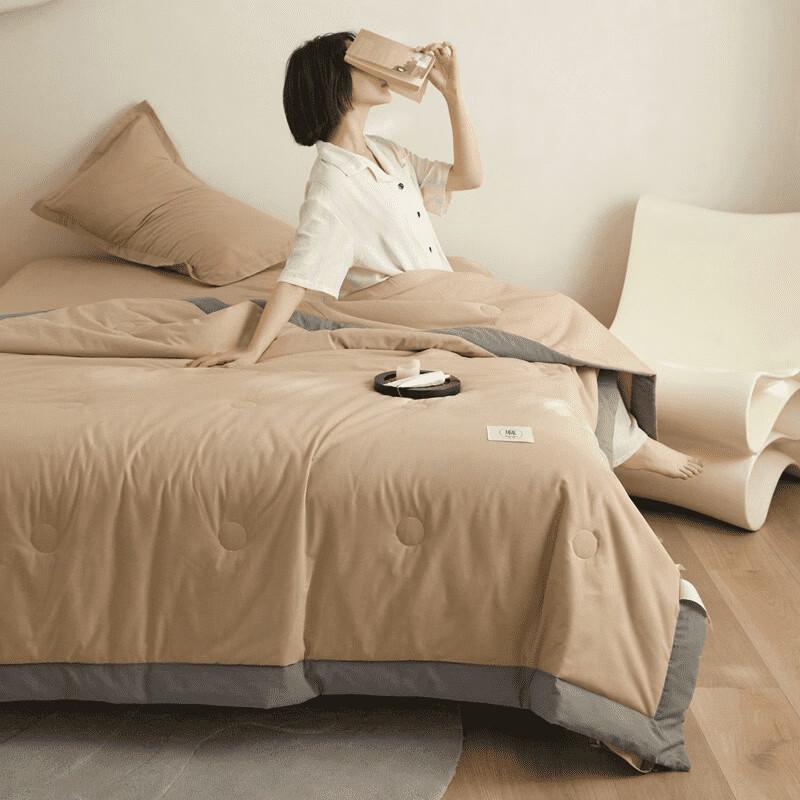 Belle Anna Minimalist Washed Cotton Summer Quilt