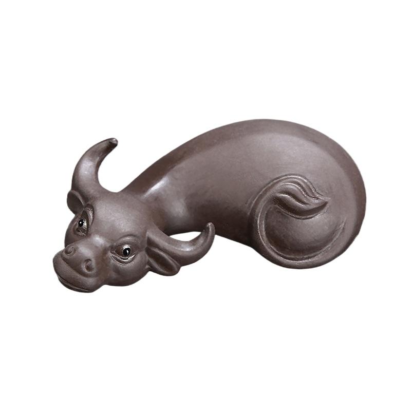 

Чайная фигурка Ню Чжуань Цянькунь двойной бык буйвол съемное ручное изделие пурпурная глина подставка игра с дорогой бутиковый чайный сервиз