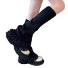 Manchons de Jambe Évasés Tricotés Chaussettes Mollet Japonaises JK Femmes Doux Superposés Bordure en Dentelle Volantée Bouts de Bottes Couvre-Pieds Bas