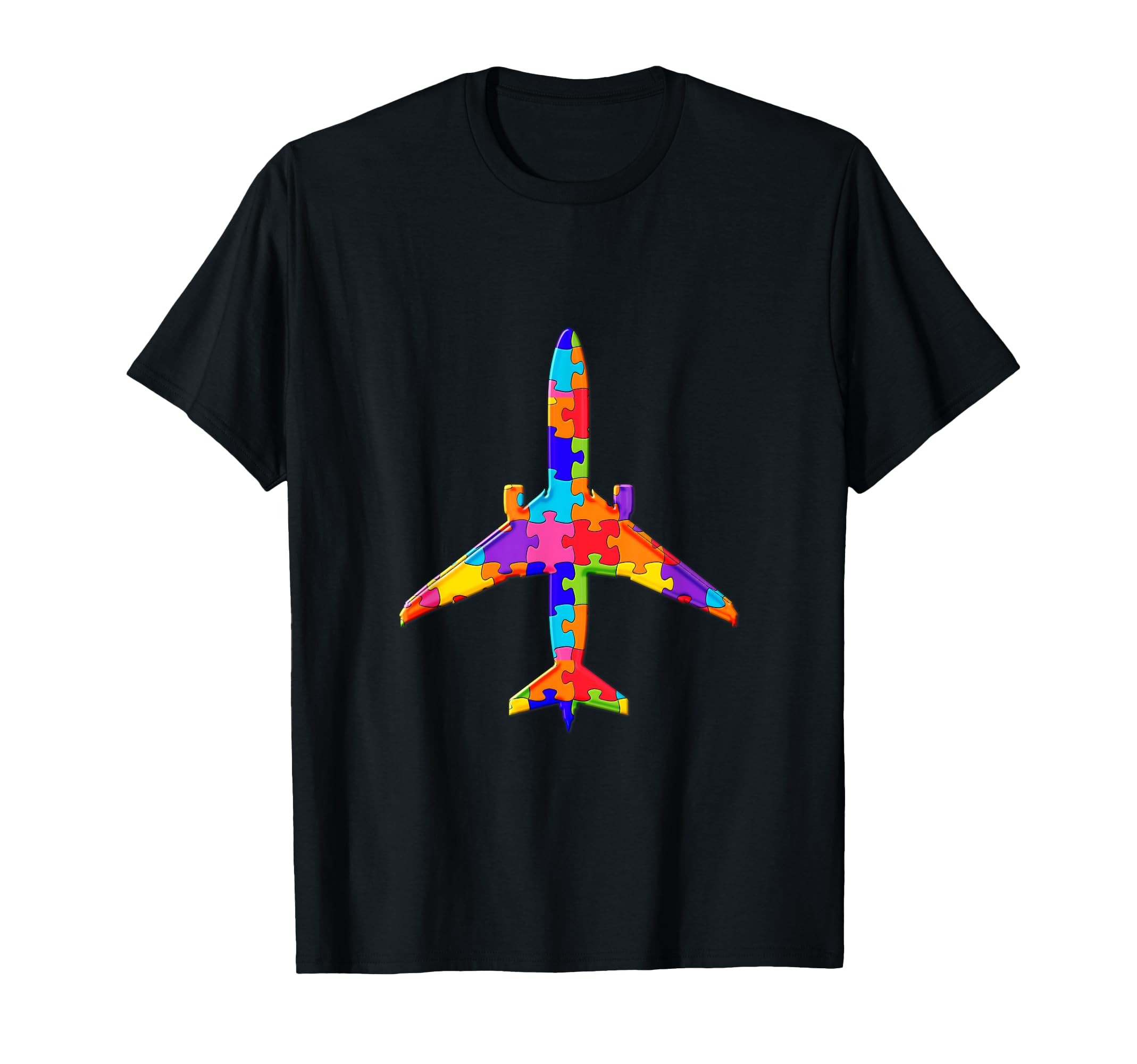 

Airplane Pilot Flight Jigsaw Puzzle Autism Puzzle T-Shirt