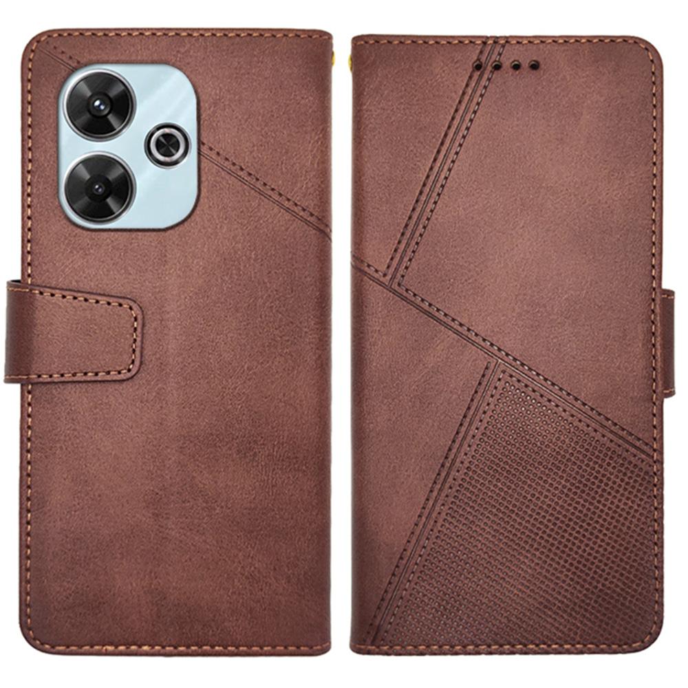 

IDEWEI Чехол-кошелек из искусственной кожи для Xiaomi Redmi 13 5G/13 4G Brown